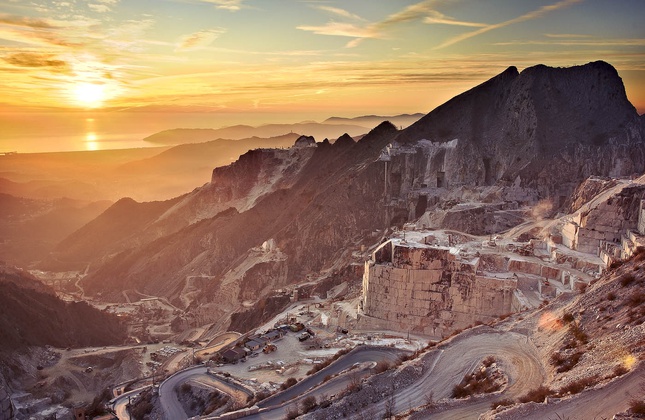 Quarries in the evening