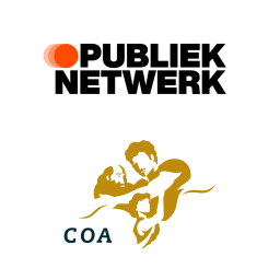 Logo van Publiek Netwerk in opdracht van COA
