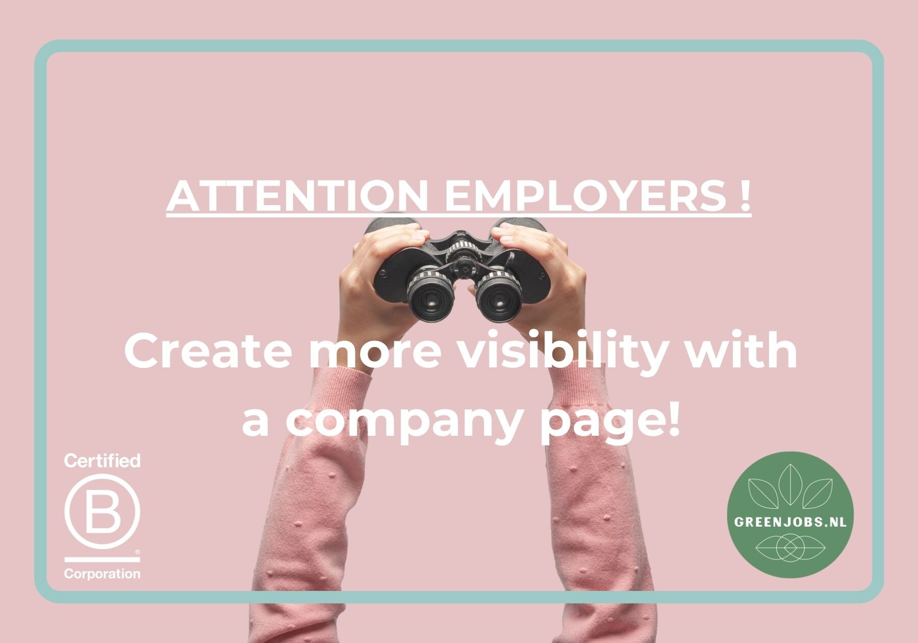 Create more visibility with a company page on Greenjobs.nl