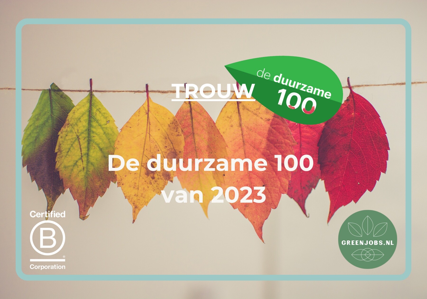 De Duurzame 100 van 2023 is bekend!