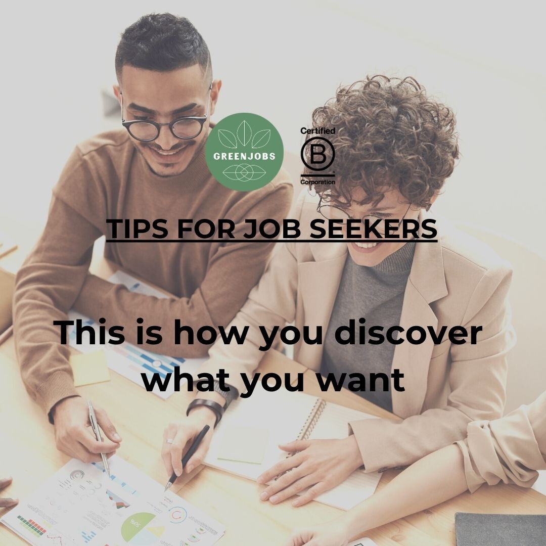 A sustainable job: this is how you discover what you want