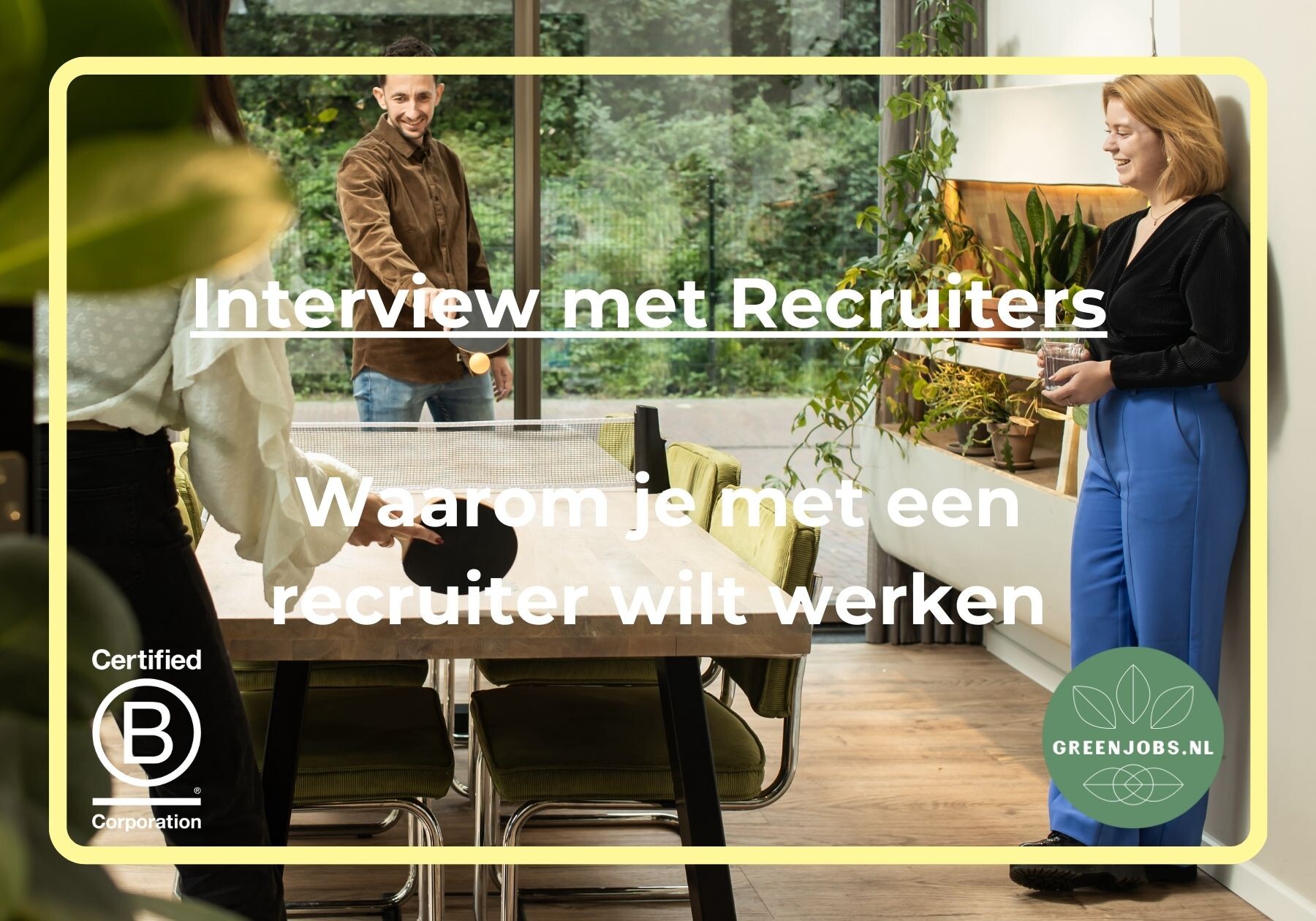 Op zoek naar een baan in de duurzame sector? Laat je helpen door een recruiter!