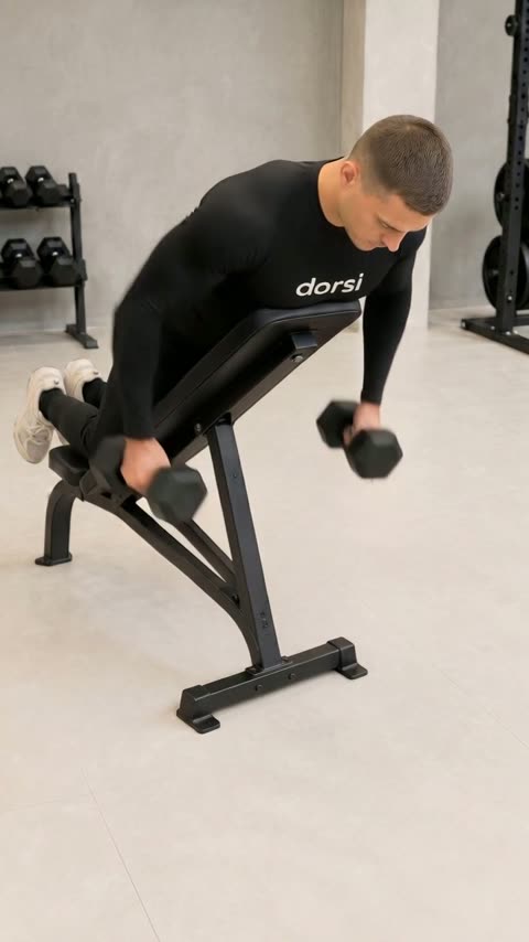 Incline Dumbbell Row exercise demonstration