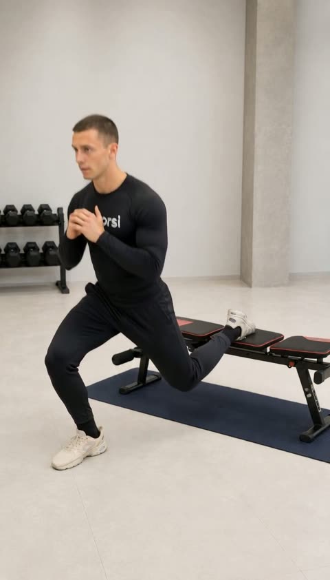 Bulgarian Split Squat exercise demonstration