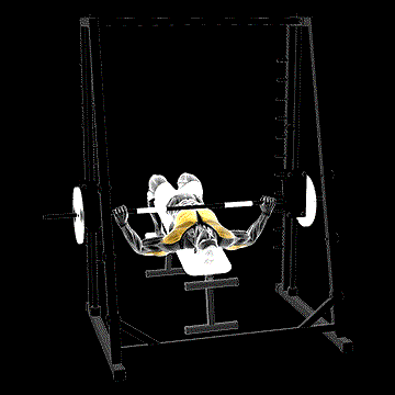 Smith Wide-Grip Decline Bench Press demonstration