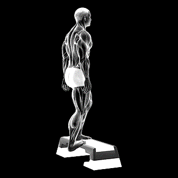 Single Heel Drop Achilles Stretch demonstration