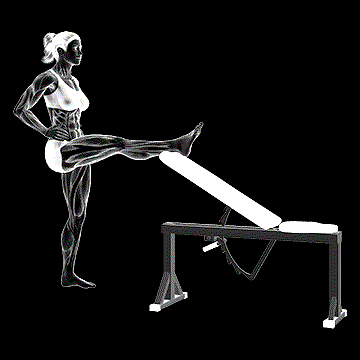 Standing Leg-Up Hamstring Stretch demonstration