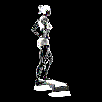 Single Heel Drop Calf Stretch demonstration