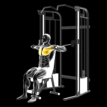 Cable Seated Chest Press demonstration