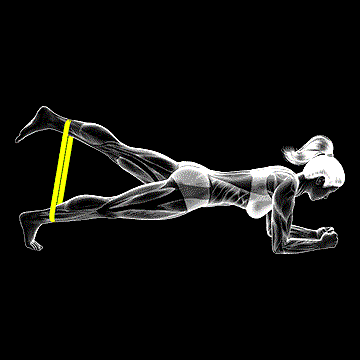 Band Front Plank (w/ Kicked Leg) demonstration