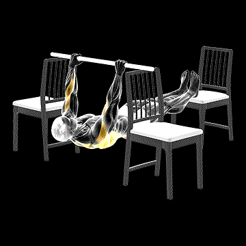 Elevated Inverted Row Between 3 Chairs demonstration