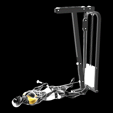 Cable Lying Front Raise demonstration