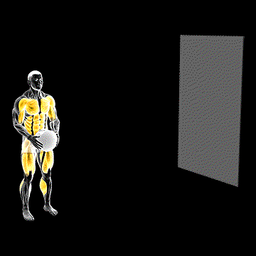 Medicine Ball Step-Behind Rotational Throw demonstration
