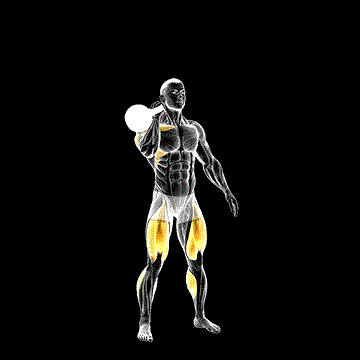 Kettlebell One-Arm Thruster demonstration
