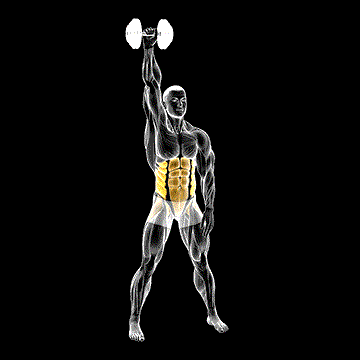 Dumbbell Standing High Windmill demonstration