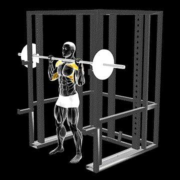 Barbell Standing Shoulder Pin Press demonstration