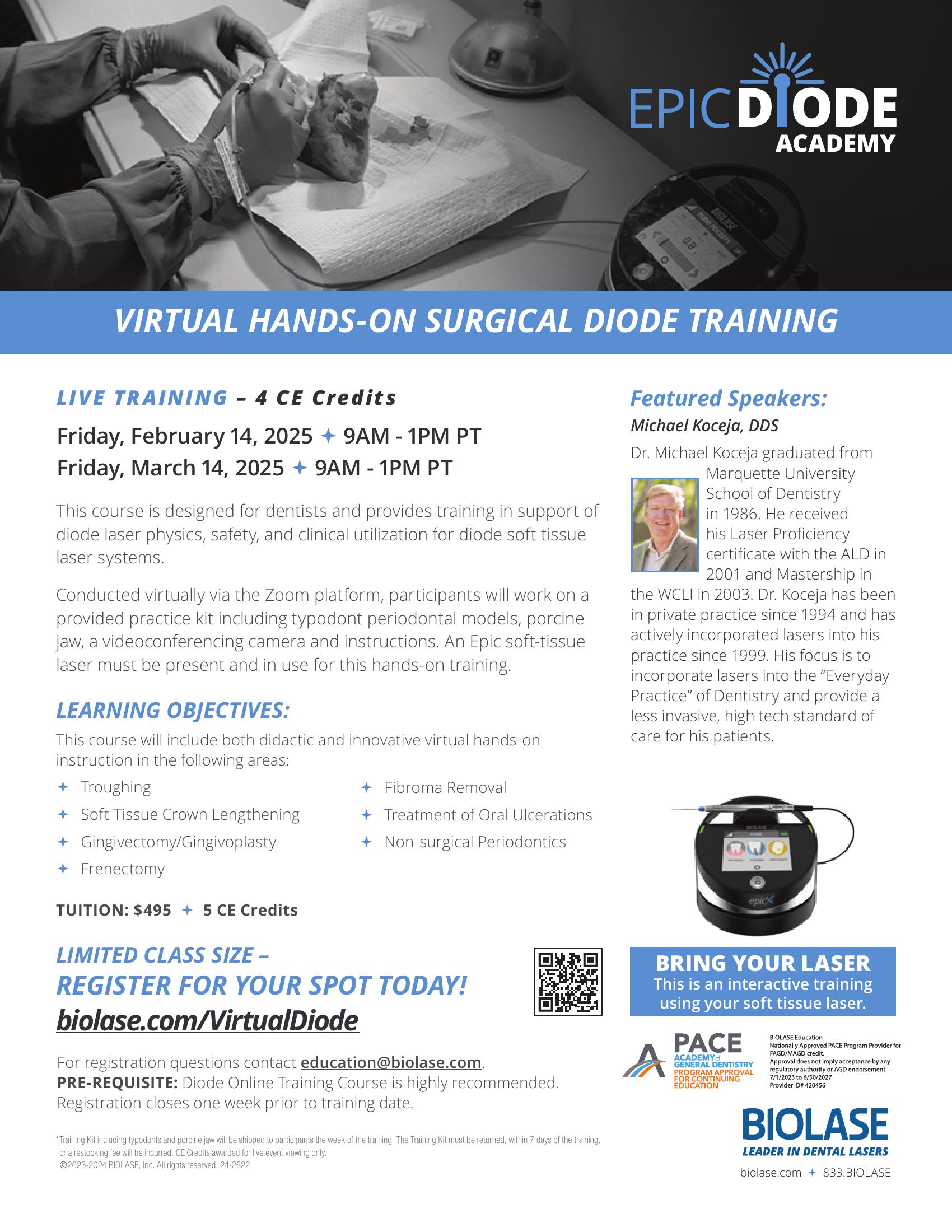 2025 Q1 Virtual Surgical Diode Training Flyers