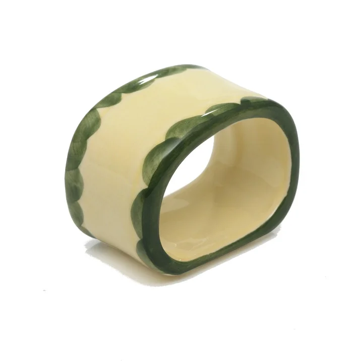 Zeller Keramik Hahn und Henne Serviettenring 5 cm