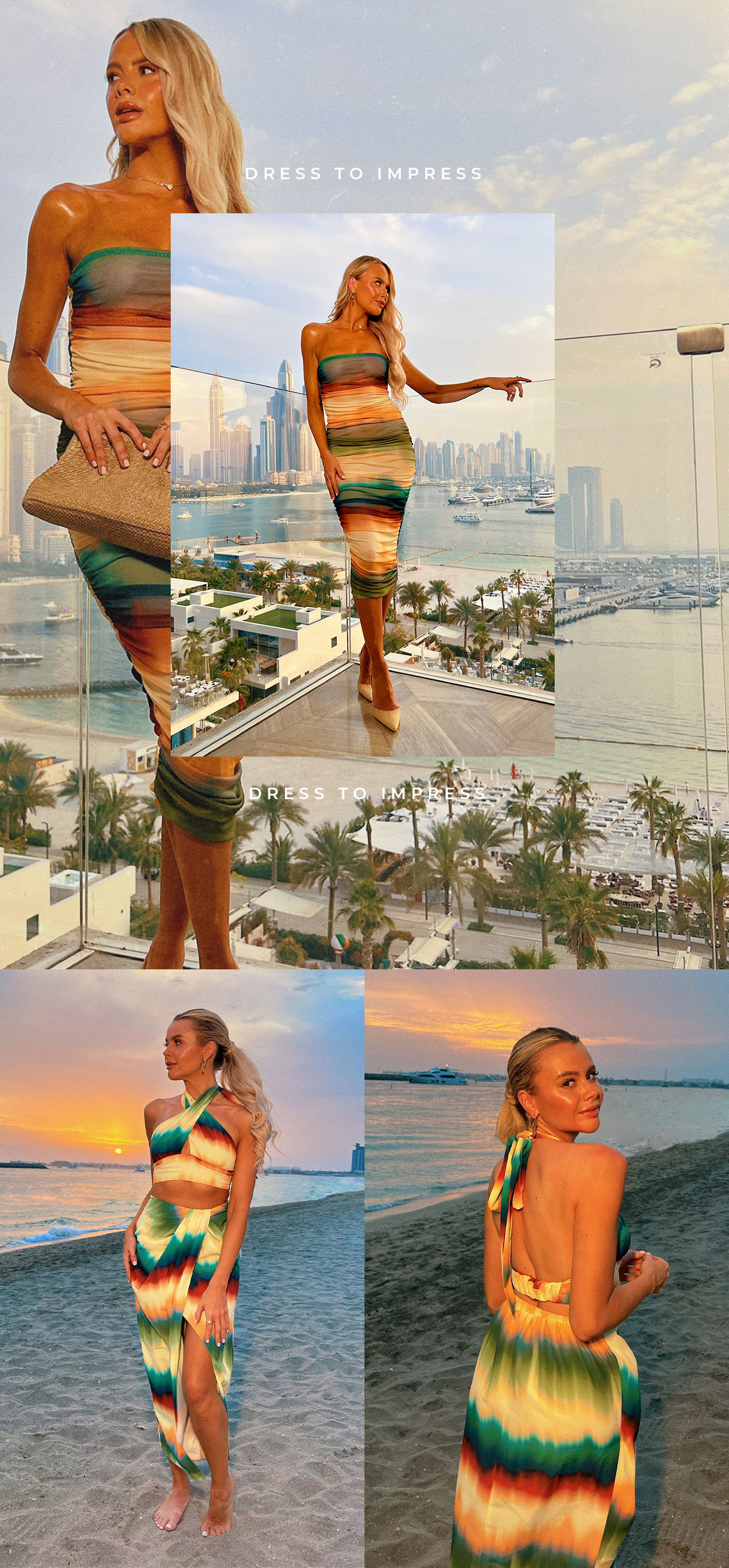 Perrie Sian x @In The Style try on of tye new Dubai collection on a s