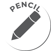 Pencil sticker