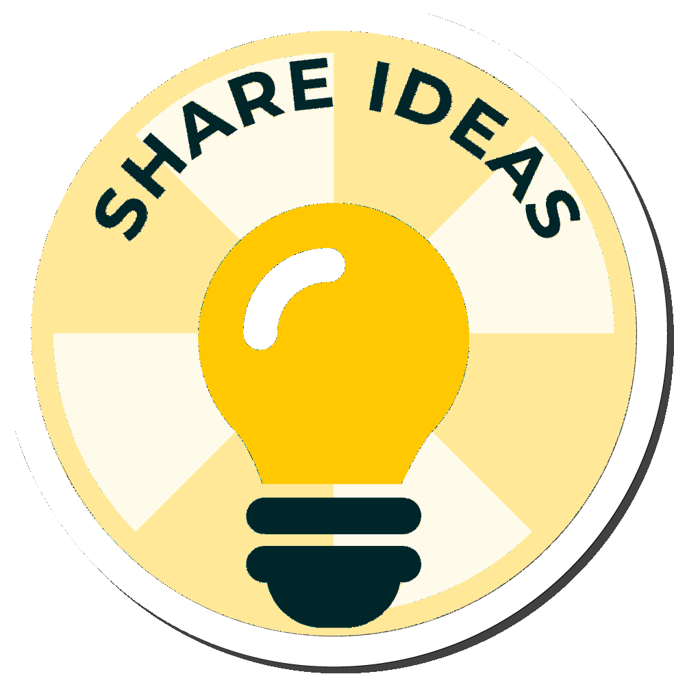Share ideas sticker