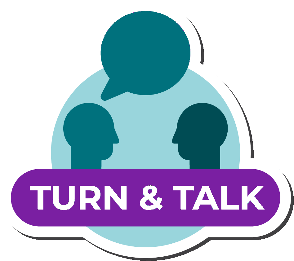 Turn and talk sticker