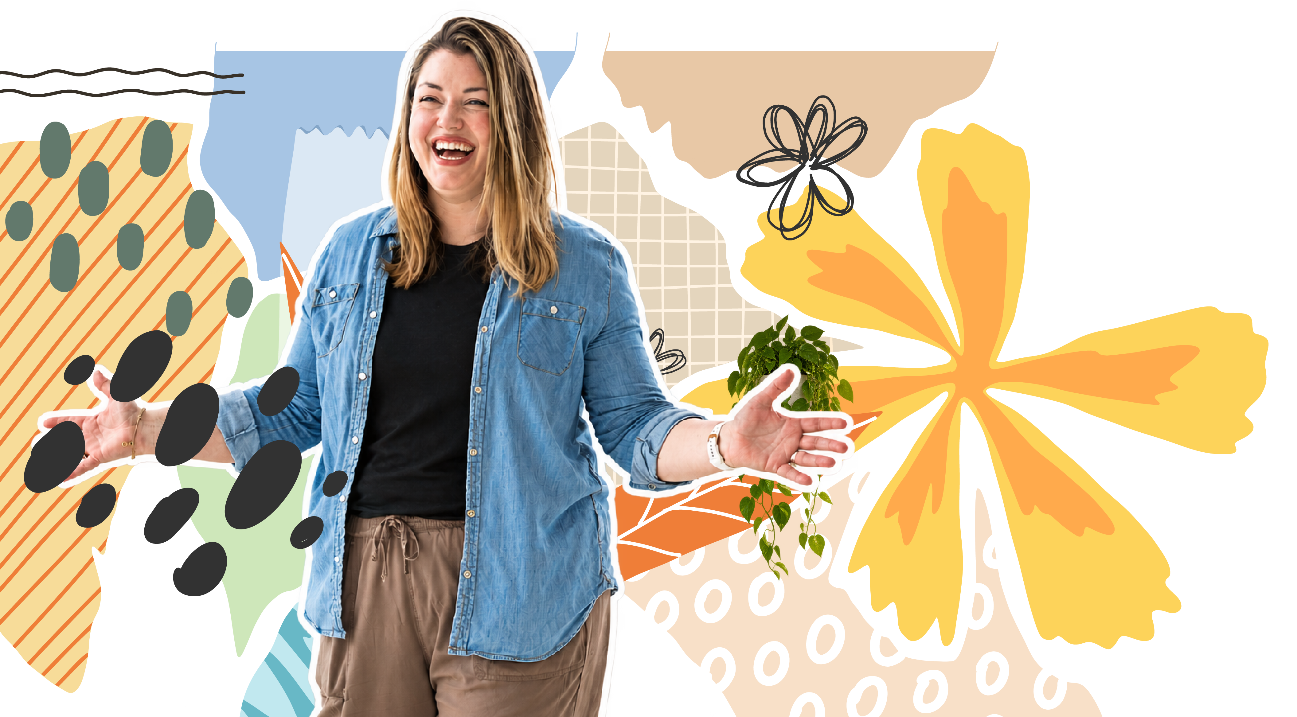 A collage of Lauren's design, illustration, and product work