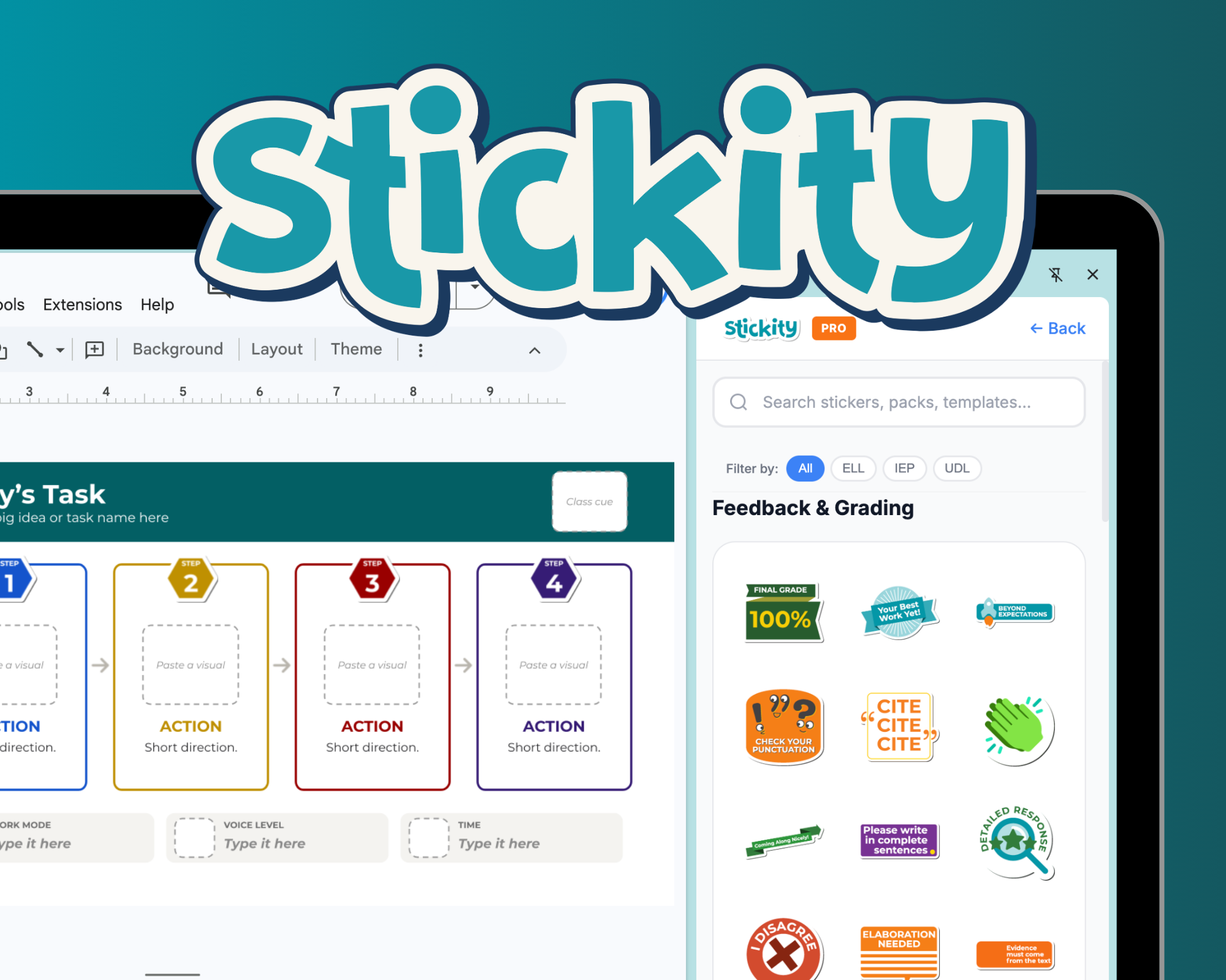 Stickity brand and product artwork.