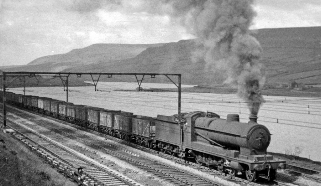 Up mineral empties approaching Woodhead on the Manchester - Sheffield main line