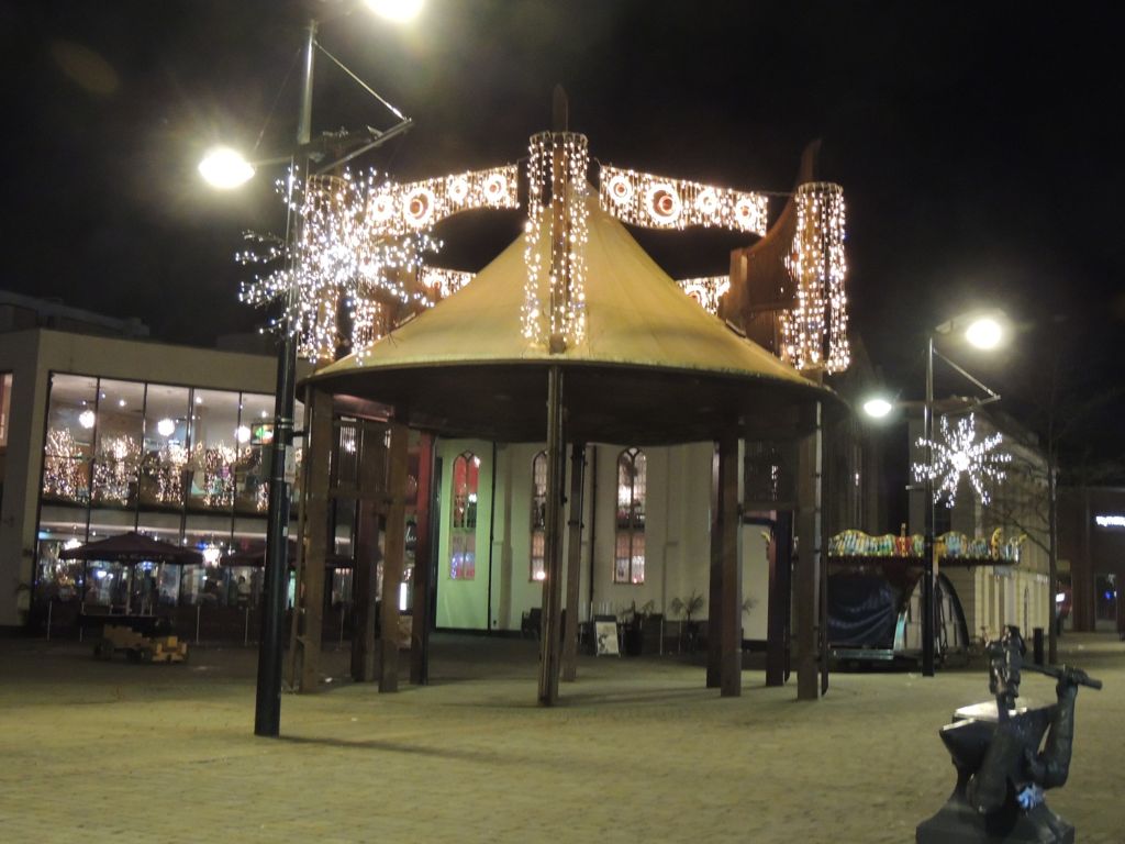 Christmas lights, performance podium-Fareham