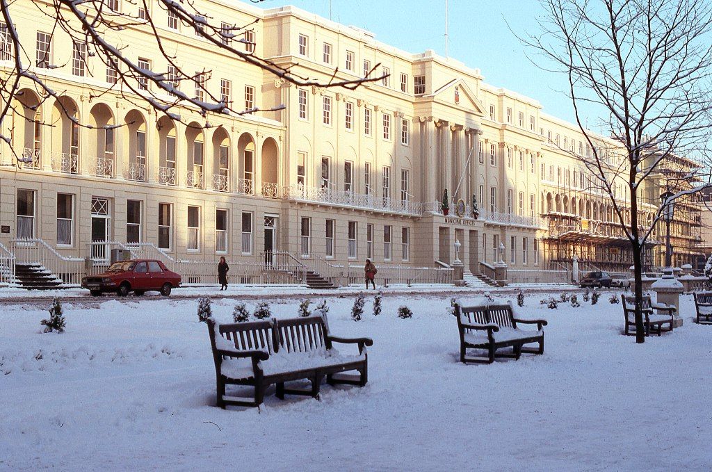 Cheltenham Municipal Offices in snow