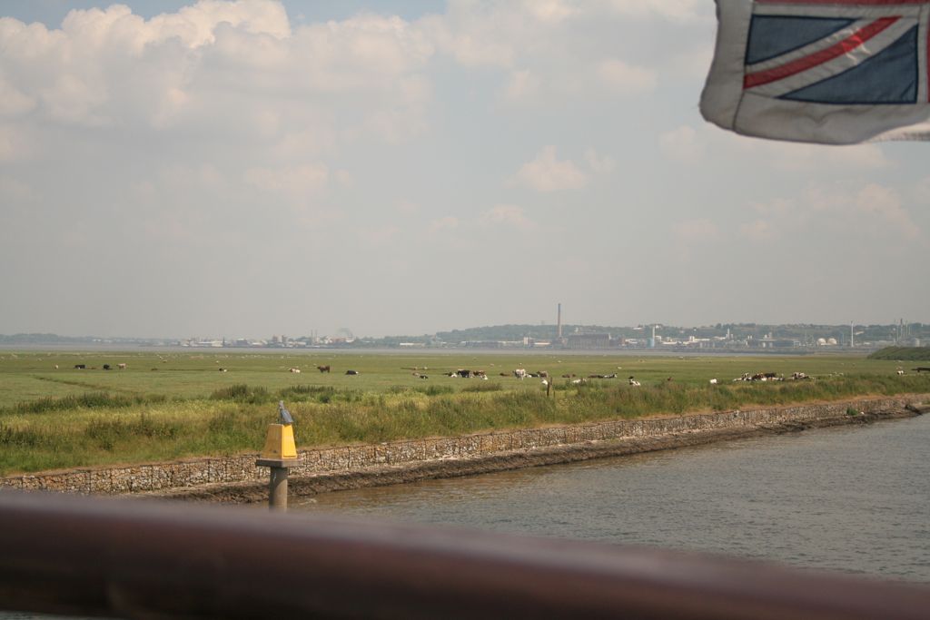 View across Ince Banks to Runcorn