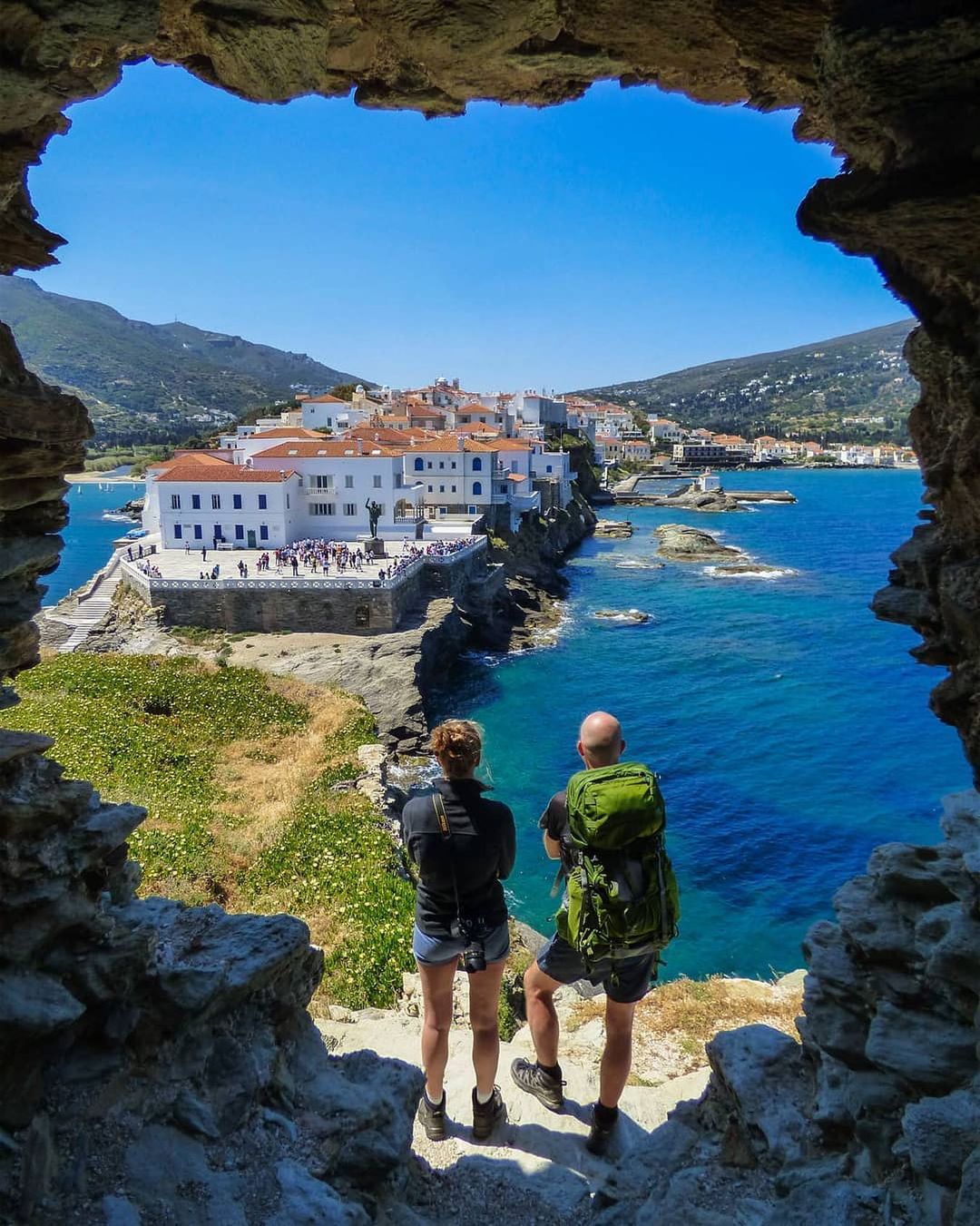 Andros City, Andros Island, Cyclades, Greece - coastal landscape