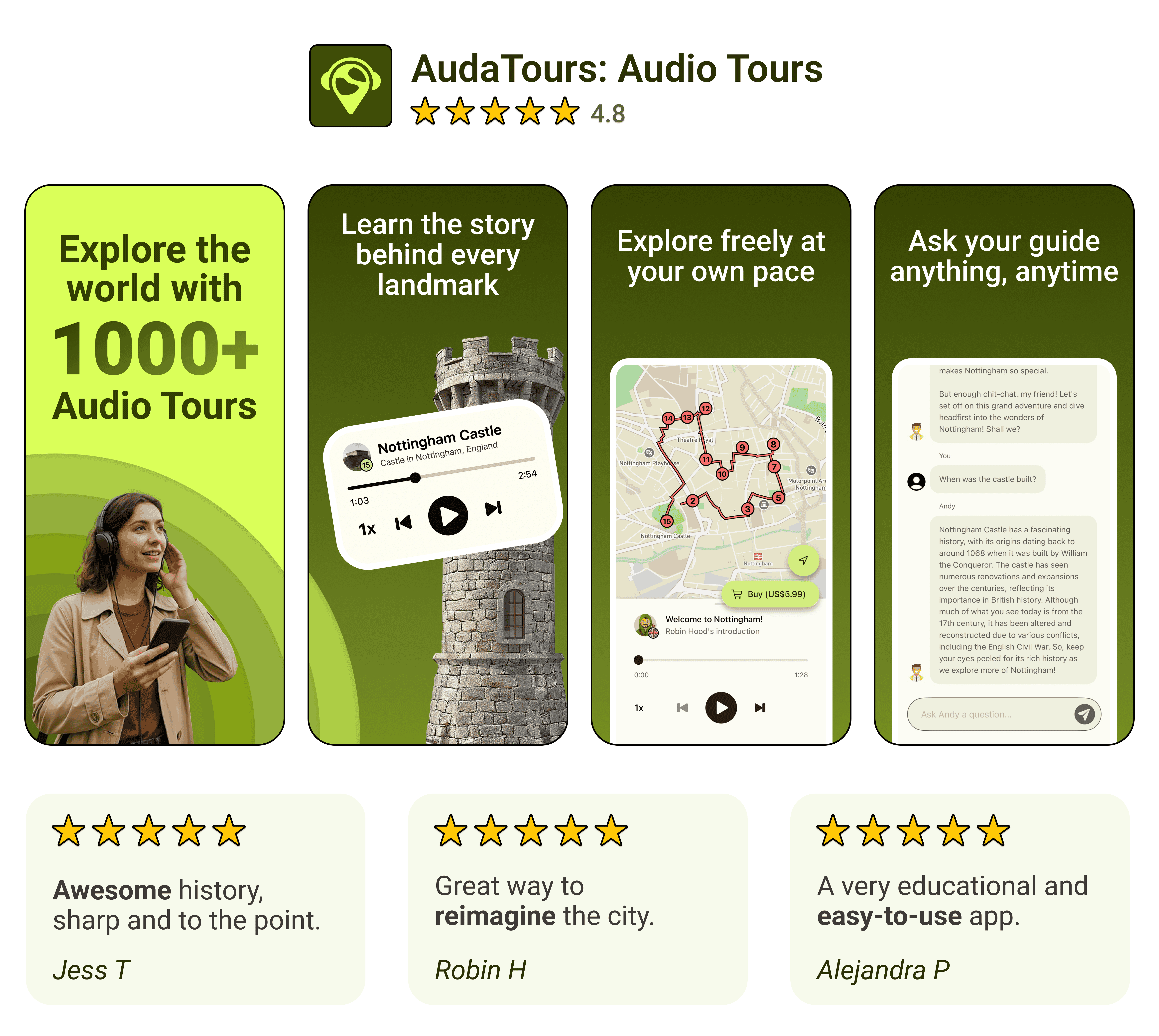 The AudaTours app