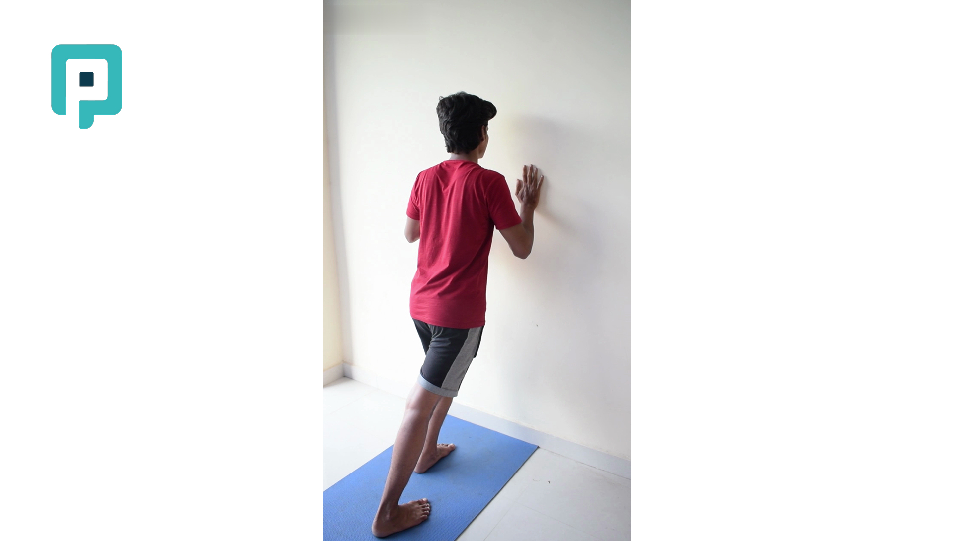 standing calf stretch with knee extension - beginner Lower Body exercise