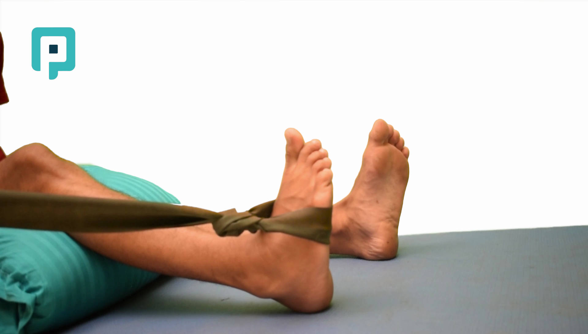 ankle inversion with resistance band in knee flexion - beginner Lower Body exercise