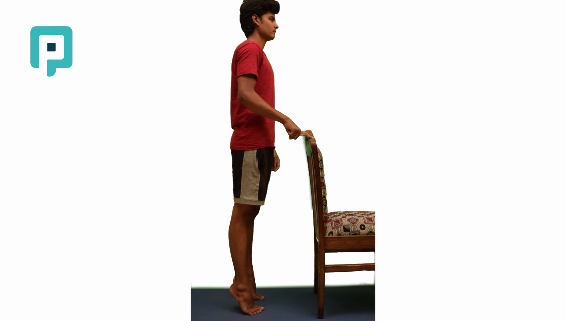bilateral heel raise with chair support - beginner Lower Body exercise