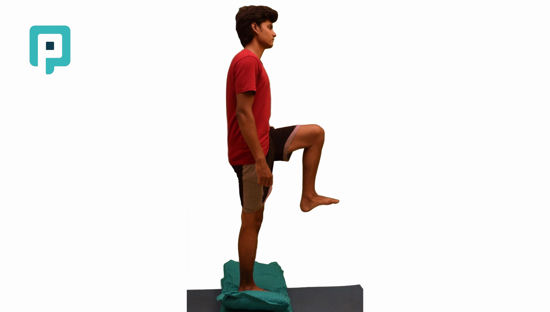single leg marching on two pillows - beginner Lower Body exercise
