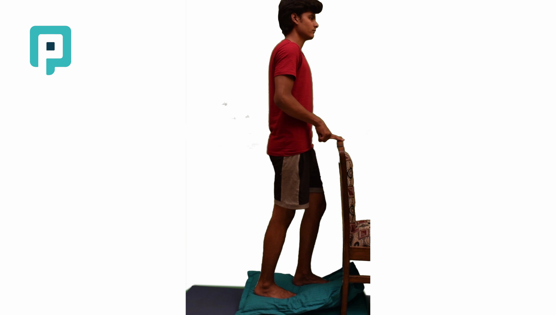 tandem stance on two pillows with support - beginner Lower Body exercise