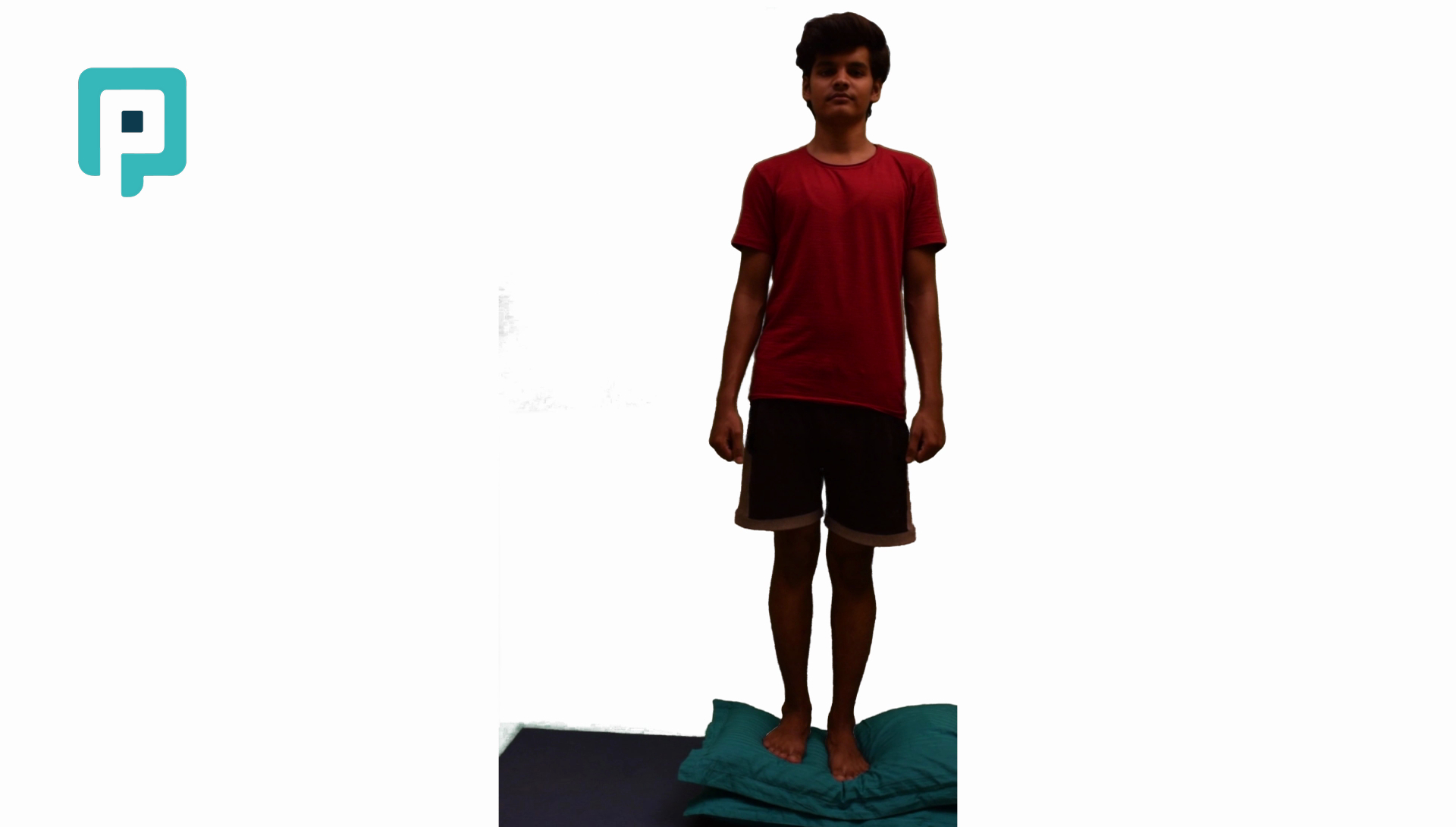 lateral step up and down on two pillows both sides - beginner Lower Body exercise