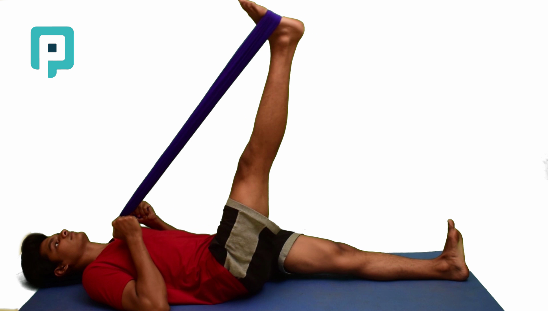 straight leg raise with towel assistance - beginner Lower Body exercise