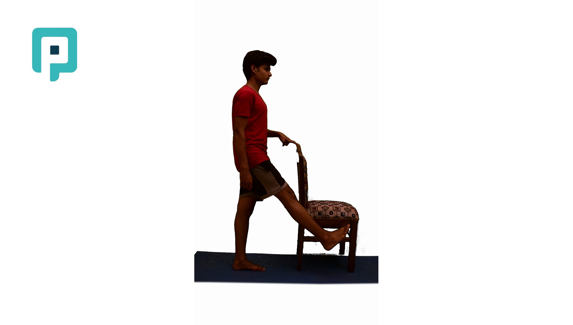 standing hip flexion with chair support - beginner Lower Body exercise