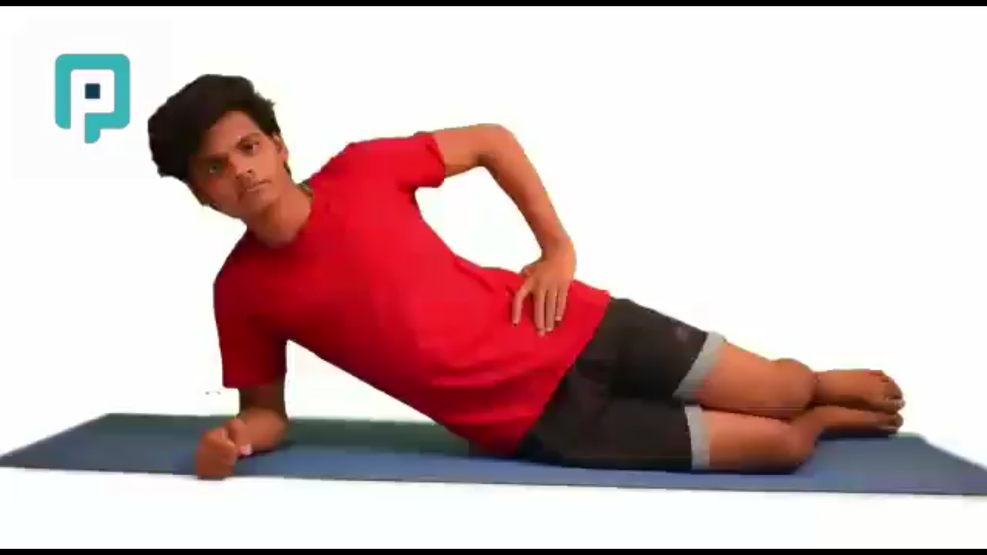 side plank with knee bend