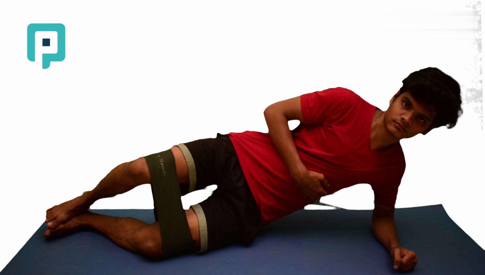 side lying clamshell with resistance band - beginner Lower Body exercise