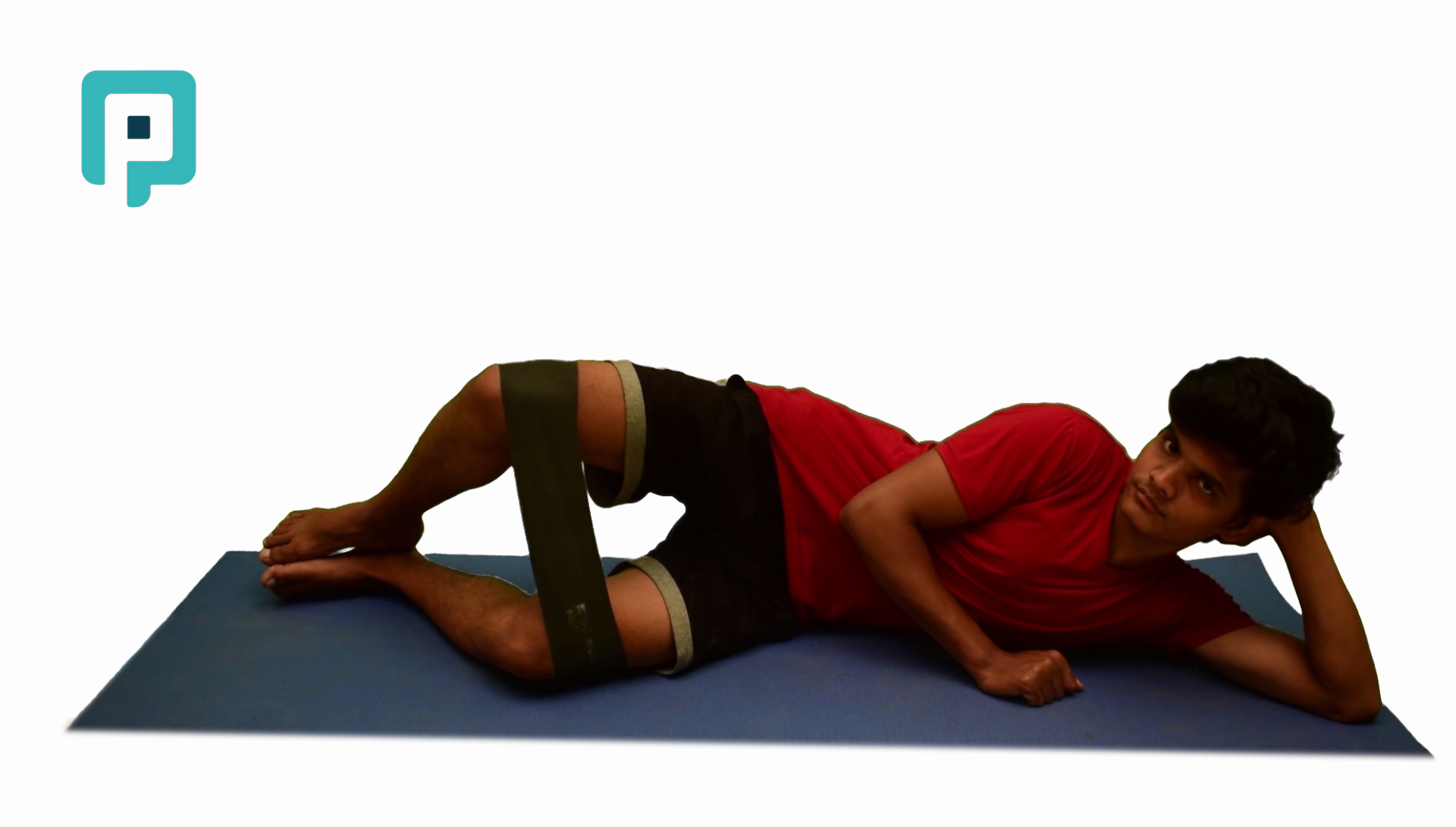 clamshell with resistance band - beginner Lower Body exercise