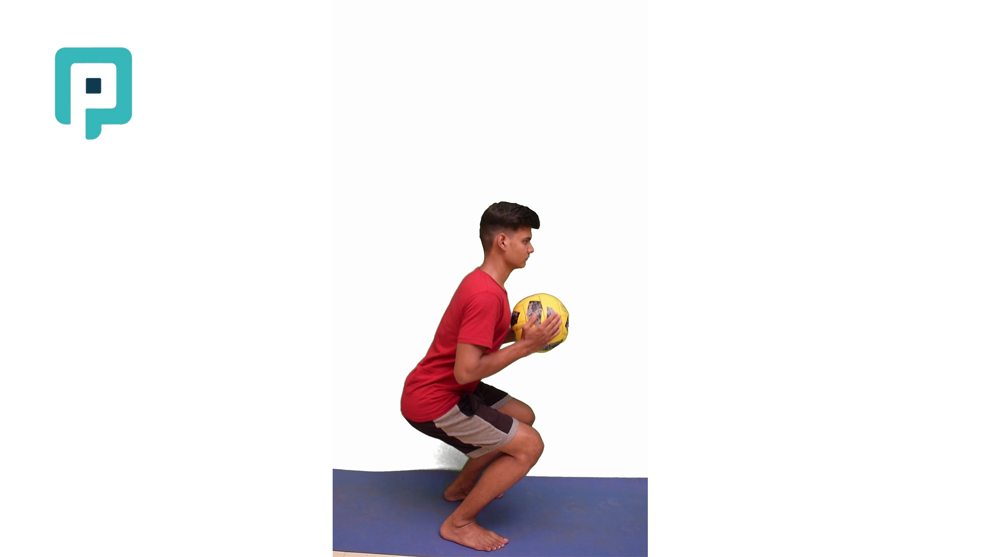 squat with medicine ball at chest - beginner Lower Body exercise