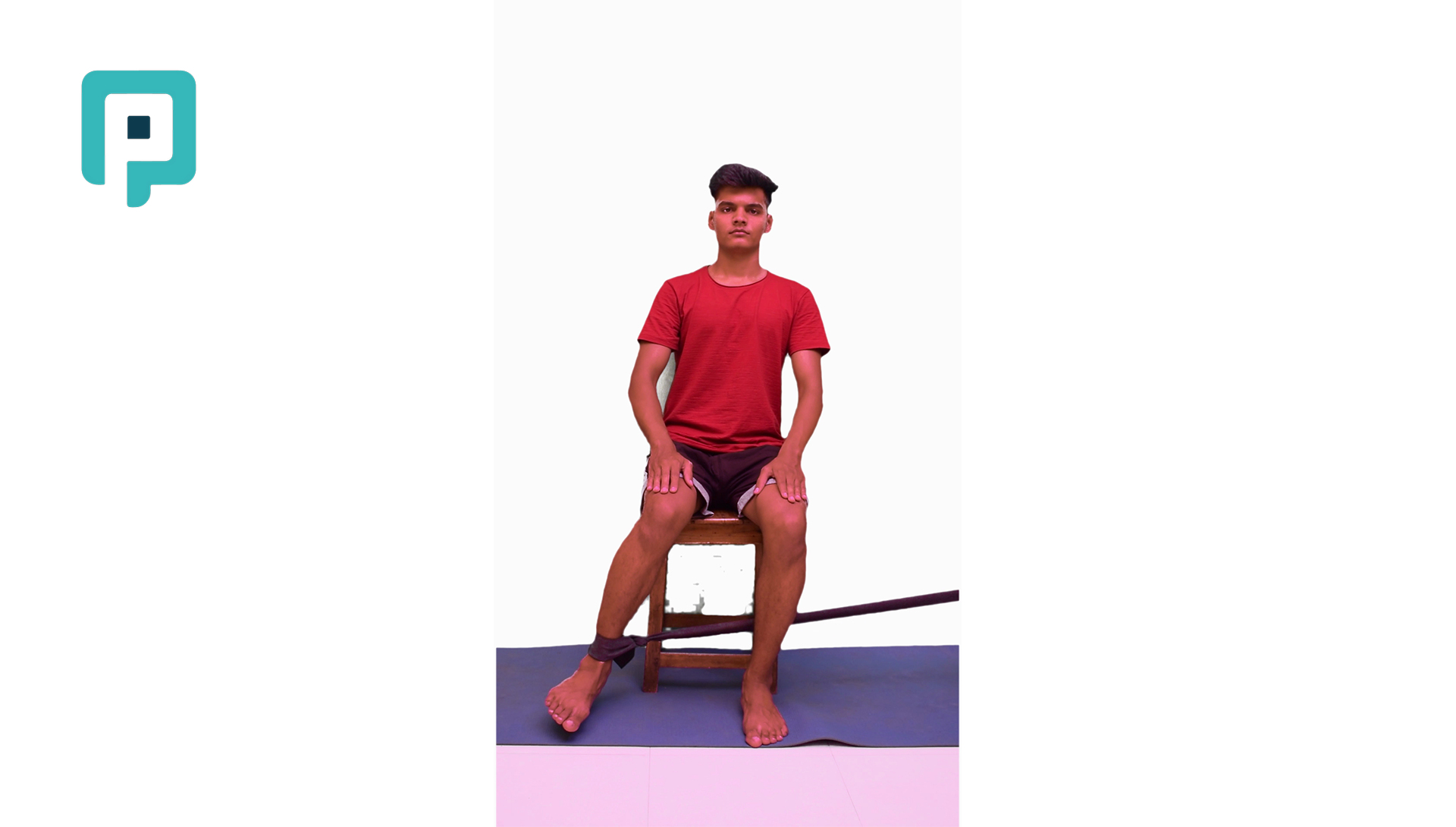 hip internal rotation with resistance band in sitting - beginner Lower Body exercise