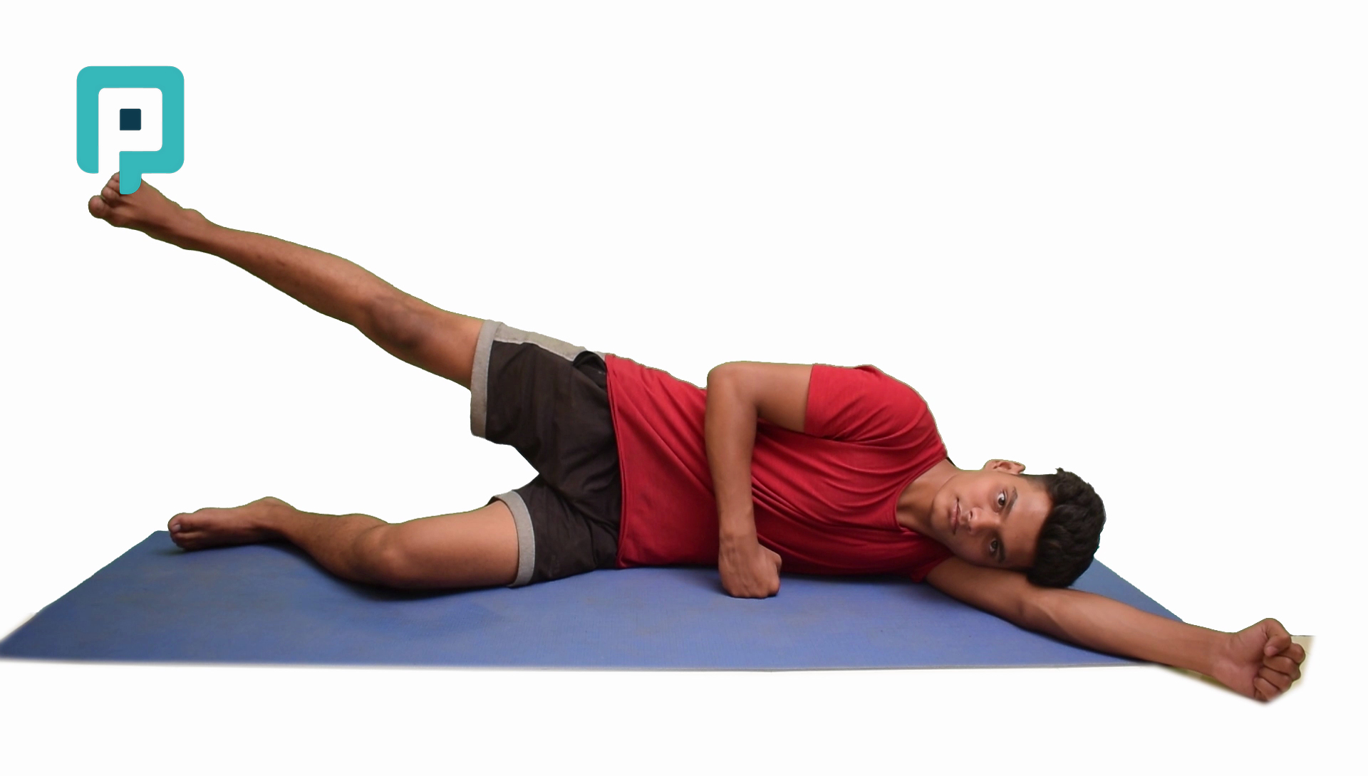 side lying iliotibial band stretch - beginner Lower Body exercise