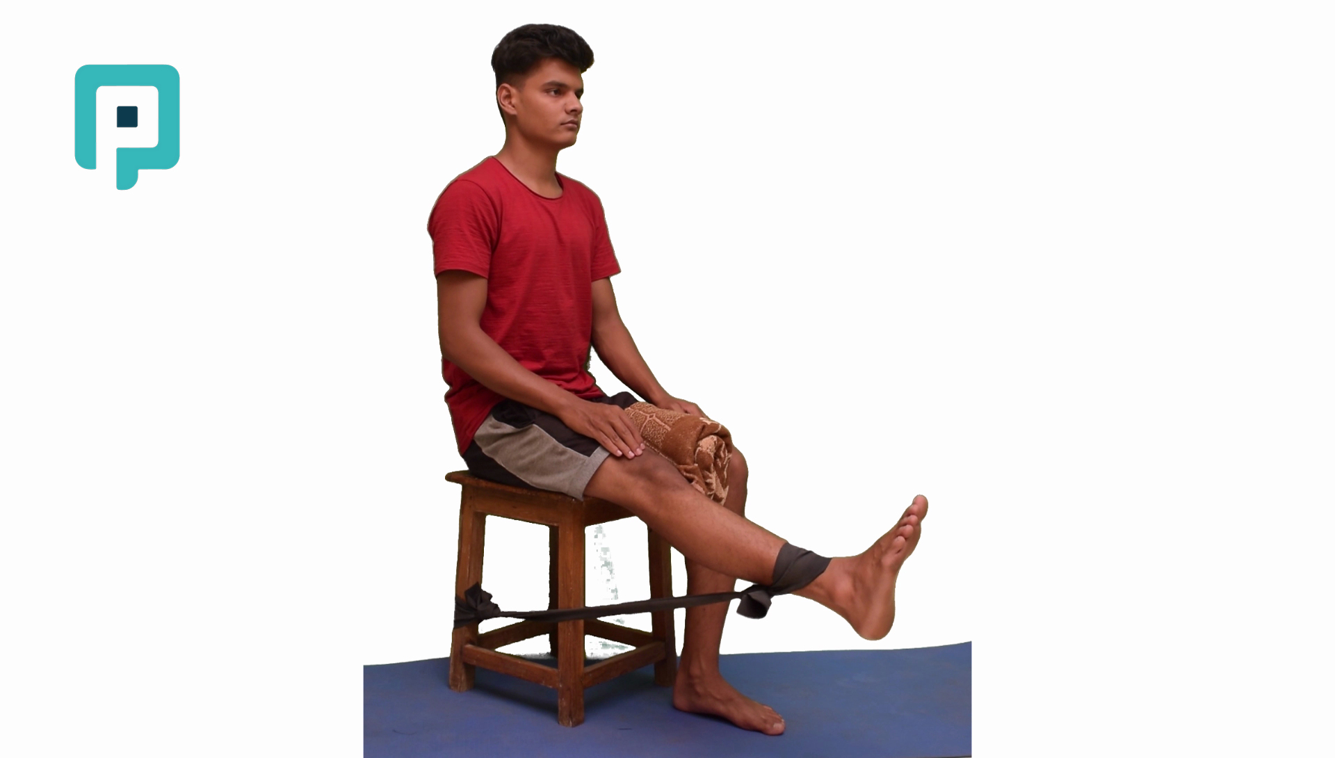 seated heel slide knee flexion extension - beginner Lower Body exercise