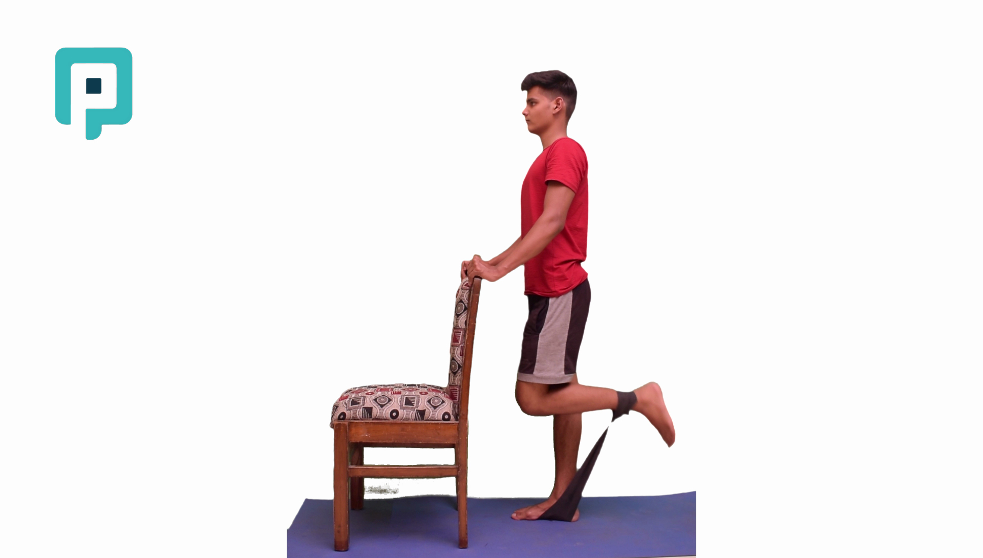 standing knee flexion with resistance band - beginner Lower Body exercise